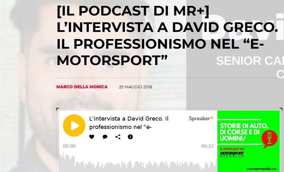 More information about "Motorsport Republic+ intervista David Greco in podcast"