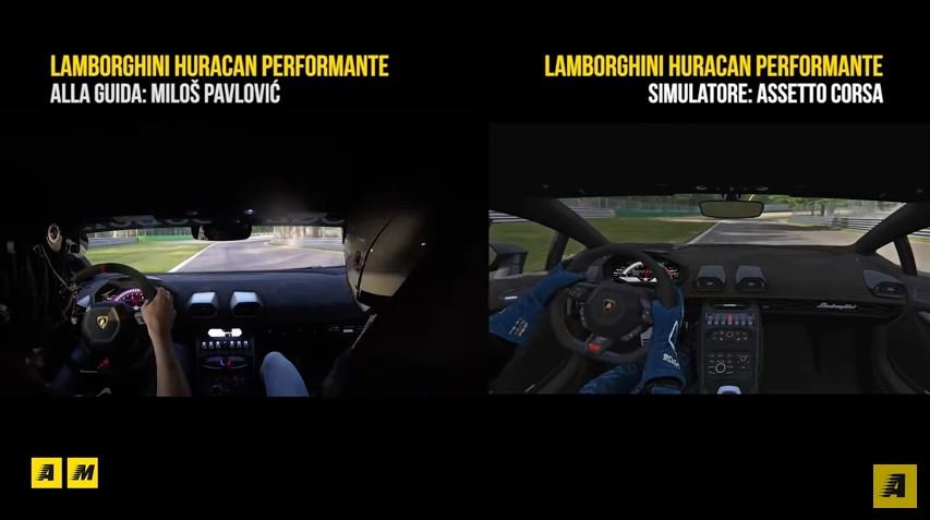 More information about "Assetto Corsa: video confronto fra realtà e simulatore con la Huracan Performante"