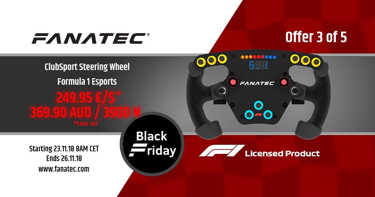 More information about "Fanatec lancia gli sconti Black Friday e il nuovo volante F1"