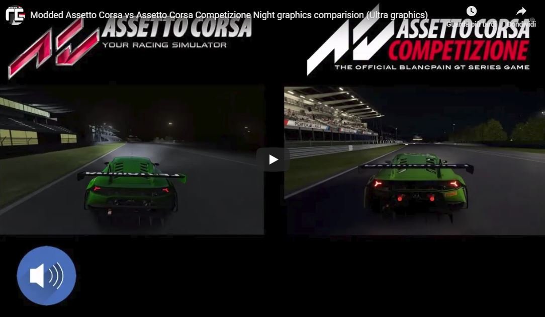 More information about "Assetto Corsa vs AC Competizione: un video confronto in notturna (grazie al mod)"
