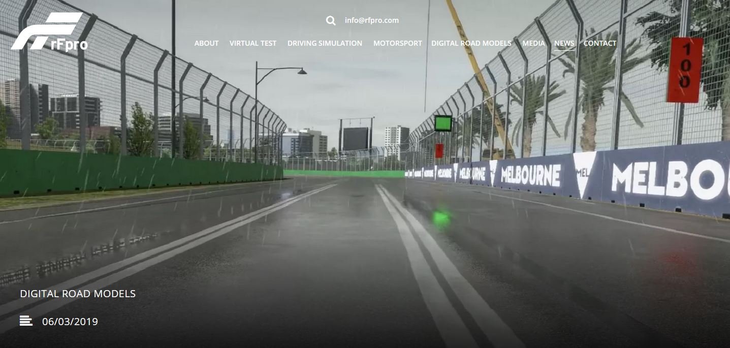 More information about "rFPro: dalla Formula 1 a Melbourne fino ai test su strada nel traffico"