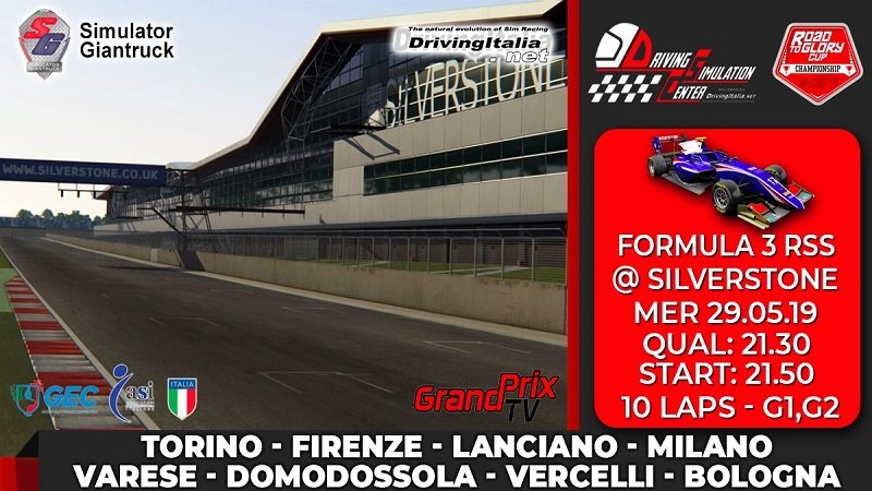 More information about "Driving Simulation Center e Simulator Giantruck: sfida live mercoledi 29 con le F3 a Silverstone!"