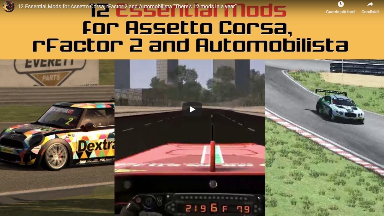 More information about "Assetto Corsa, rFactor 2, Automobilista: 12 mods da non perdere!"