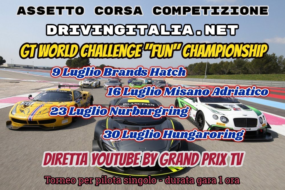 More information about "AC Competizione GT Challenge: stasera alle 21,40 diretta GPTV del 4° round dal Hungaroring"