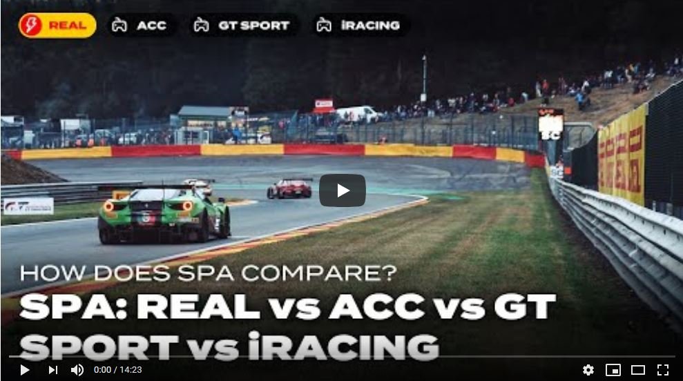 More information about "Video confronto onboard Spa: realtà vs AC Competizione vs GT Sport vs iRacing"