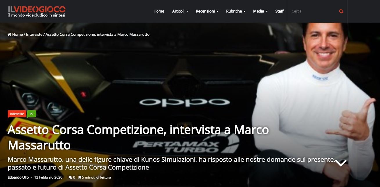 More information about "Intervista a Marco Massarutto della Kunos Simulazioni, sul presente e futuro..."