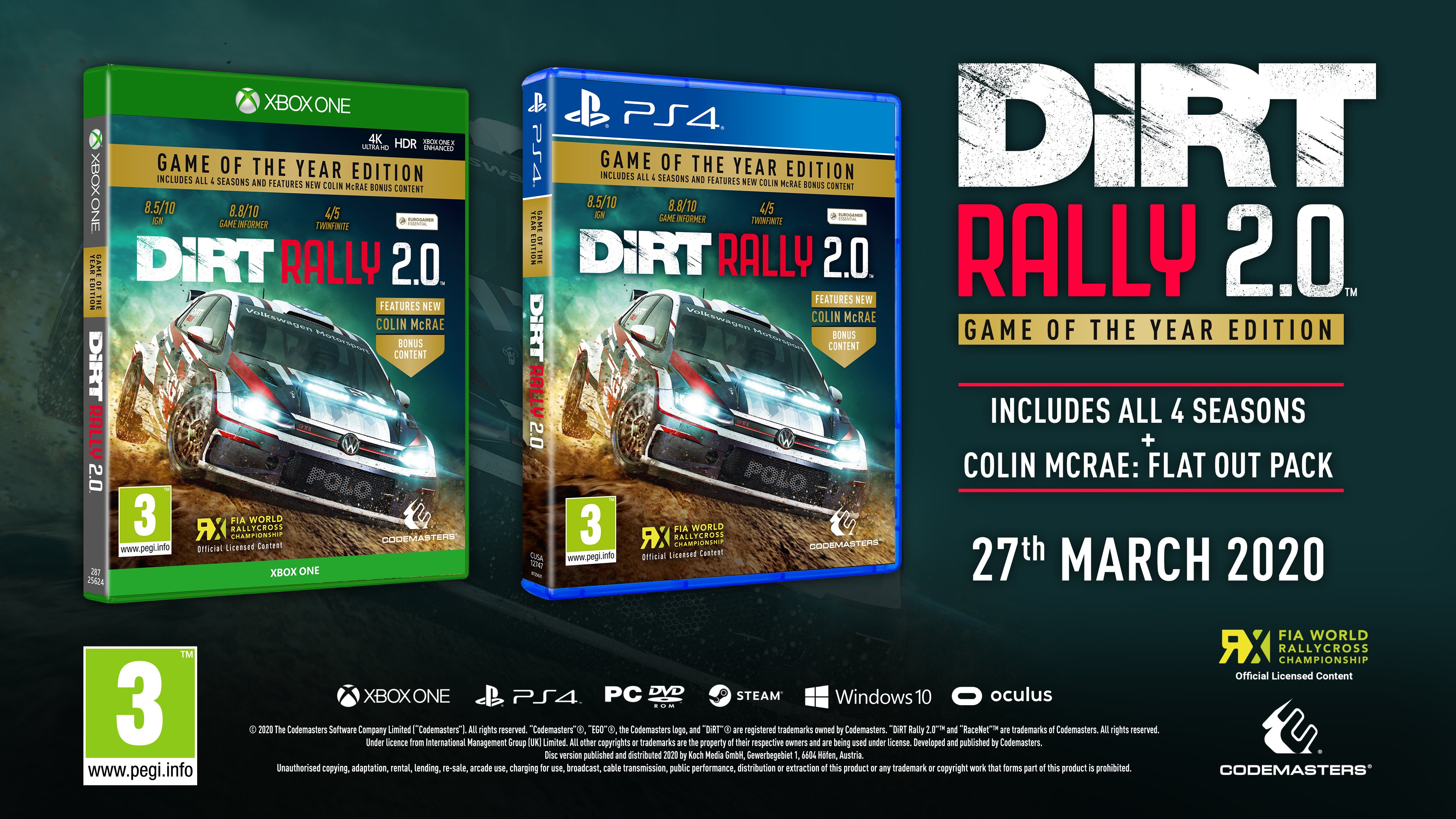 More information about "DiRT Rally 2.0 Game of the Year Edition disponibile dal 27 Marzo"