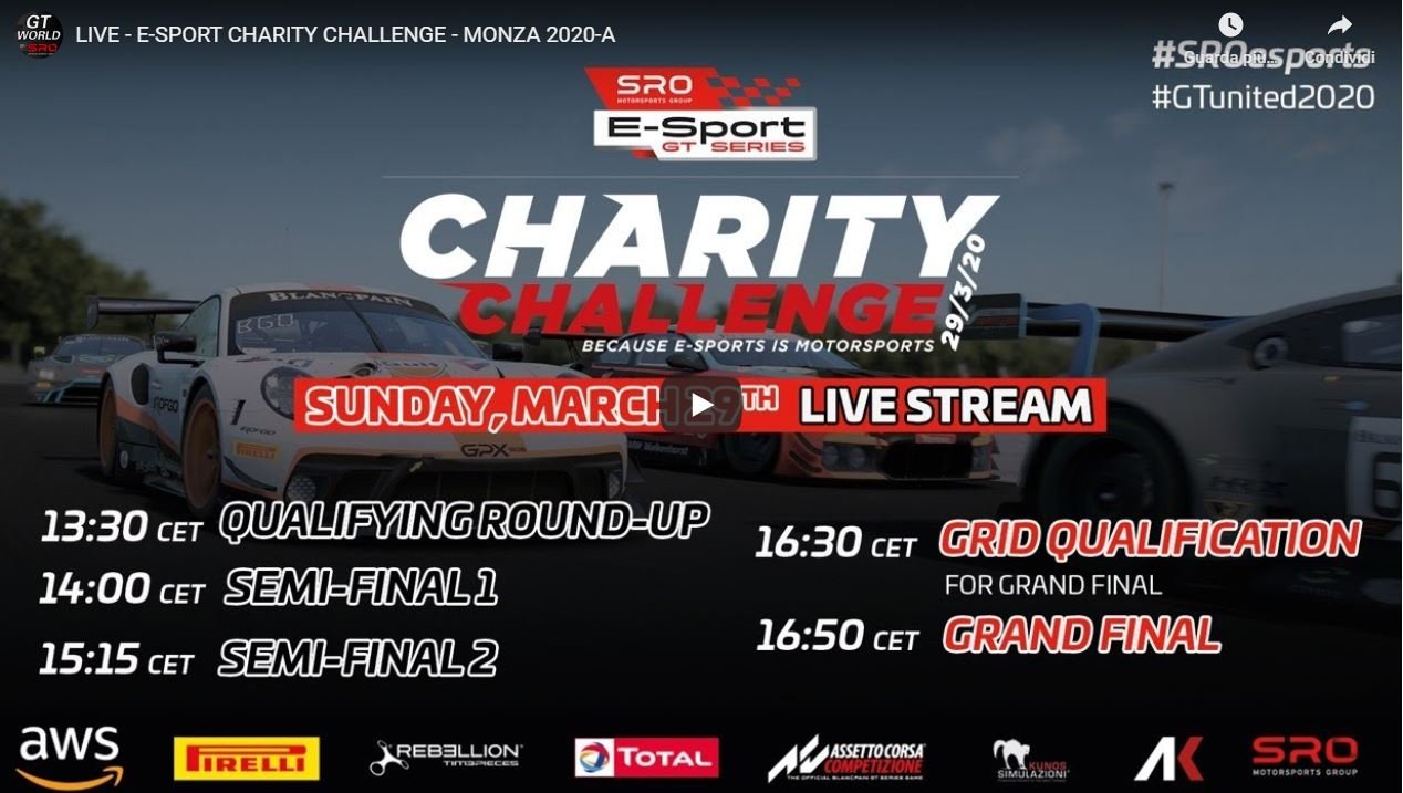More information about "SRO E-Sport Charity Challenge con Assetto Corsa Competizione!"