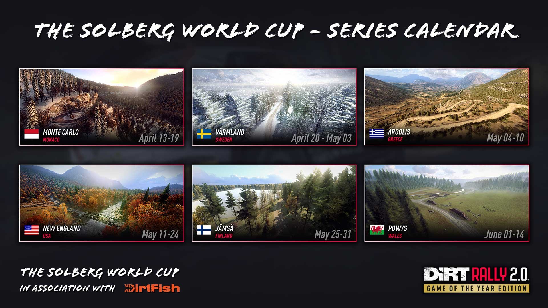 More information about "DiRT Rally 2.0: parte da oggi la Solberg World Cup, torneo esport rallystico"