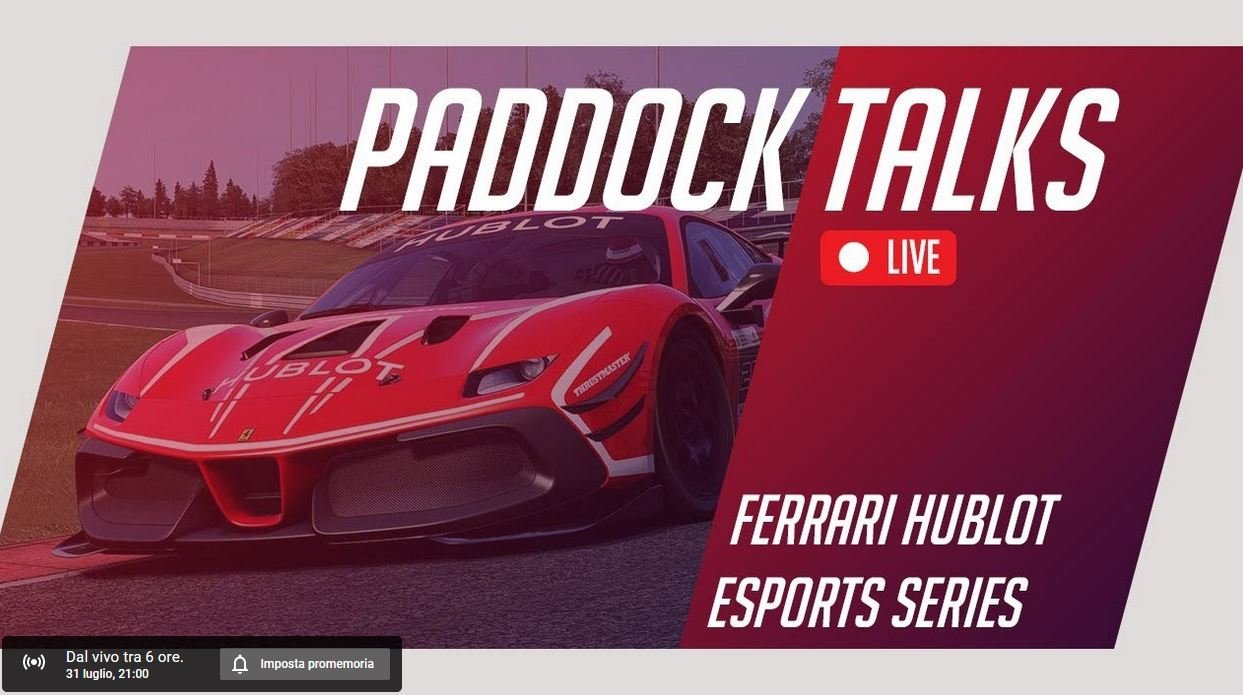More information about "Paddock Talks Live: stasera alle 21 in diretta si parla di Ferrari Esports Series"