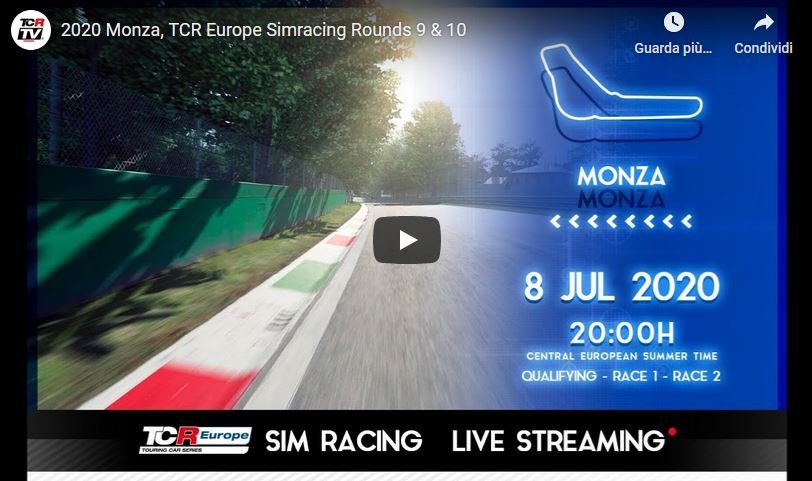 More information about "TCR Europe Simracing: oggi alle 20 live la gara di Monza!"