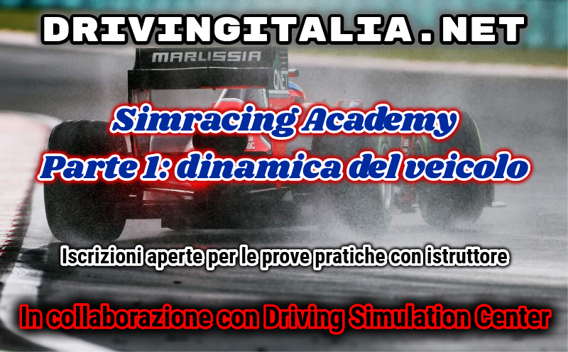 More information about "[PARTE 1] Simracing Academy: dinamica del veicolo; aperta iscrizione alle prove pratiche"