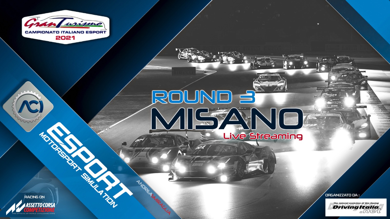 More information about "Campionato Italiano GT ACI ESport: round 3 da Misano, live lunedi 8 ore 21,15"