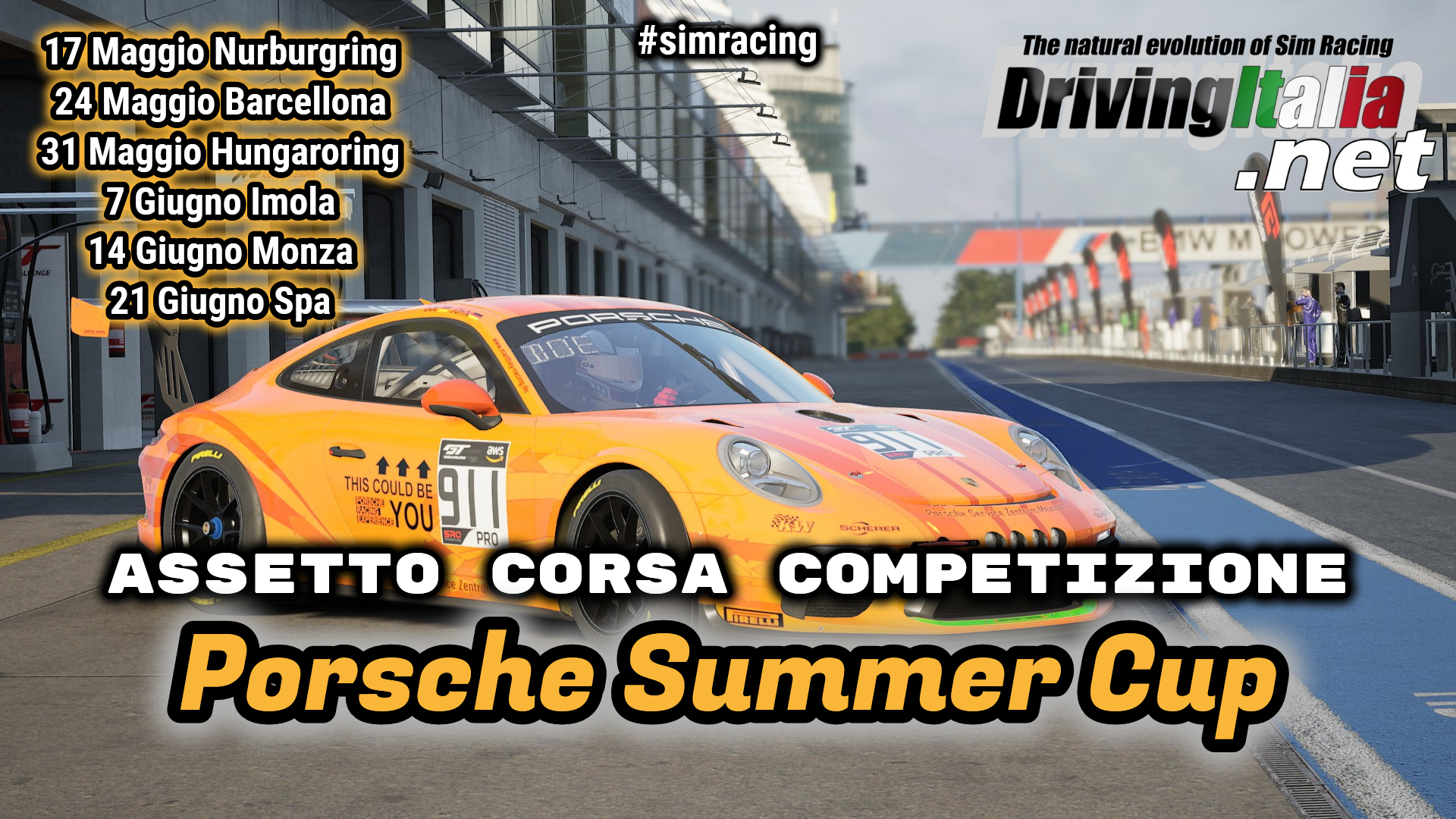 More information about "Assetto Corsa Competizione: LIVE dalle 21,40 la Porsche Summer Cup, ultimo round a Spa !"