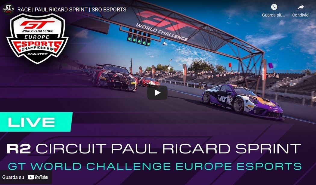More information about "GT World Challenge Esports: PAUL RICARD SPRINT | SRO ESPORTS [11 Giugno ore 21]"