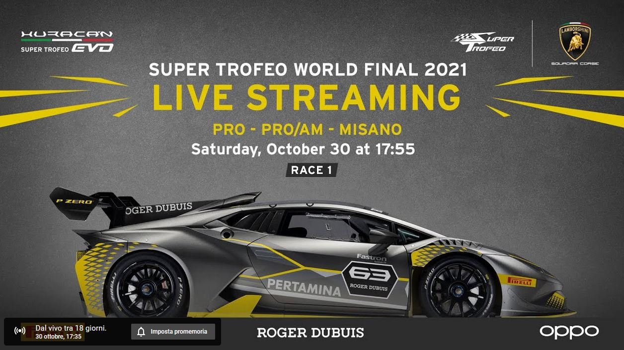 More information about "Lamborghini Super Trofeo World Final - Misano LIVE STREAMING [29/30/31 Ottobre]"