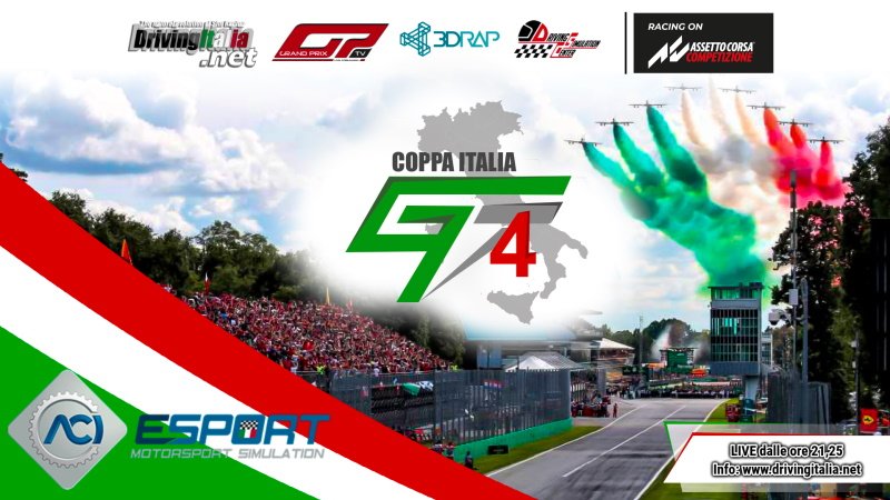 More information about "Coppa Italia GT4 ACI ESport: Round 1 a Monza, live stasera dalle 21,25 su ACI Sport TV, Twitch e Facebook"