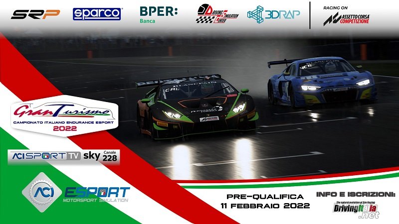 More information about "Campionato Italiano GT Endurance ACI ESport: ISCRIZIONI fino al 3 Febbraio !"