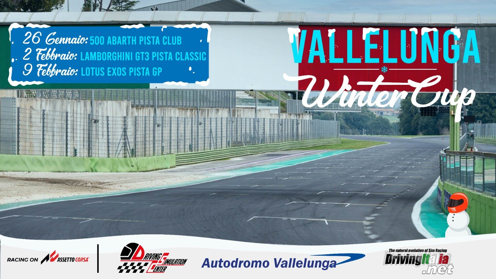 More information about "Vallelunga Winter Cup con Assetto Corsa: mercoledi 26 il round 1 con le 500 Abarth"