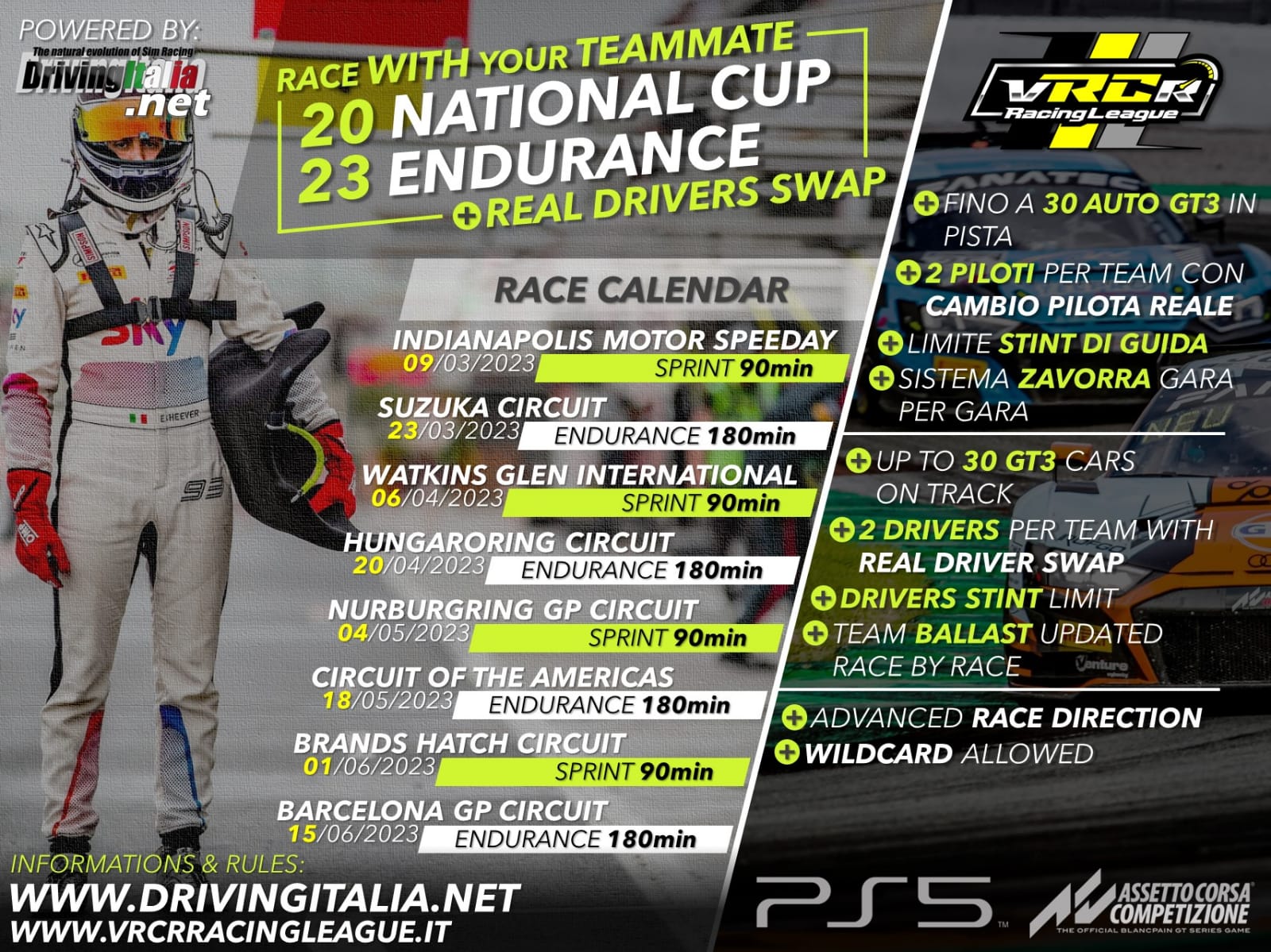 More information about "Assetto Corsa Competizione National Cup Endurance: primo campionato online su Playstation!"