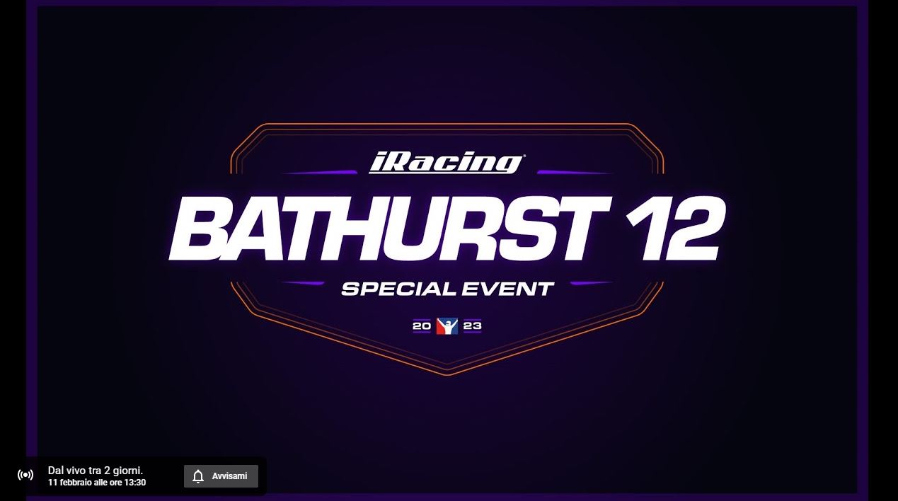 More information about "2023 iRacing Bathurst 12 [11 Febbraio ore 13,30]"