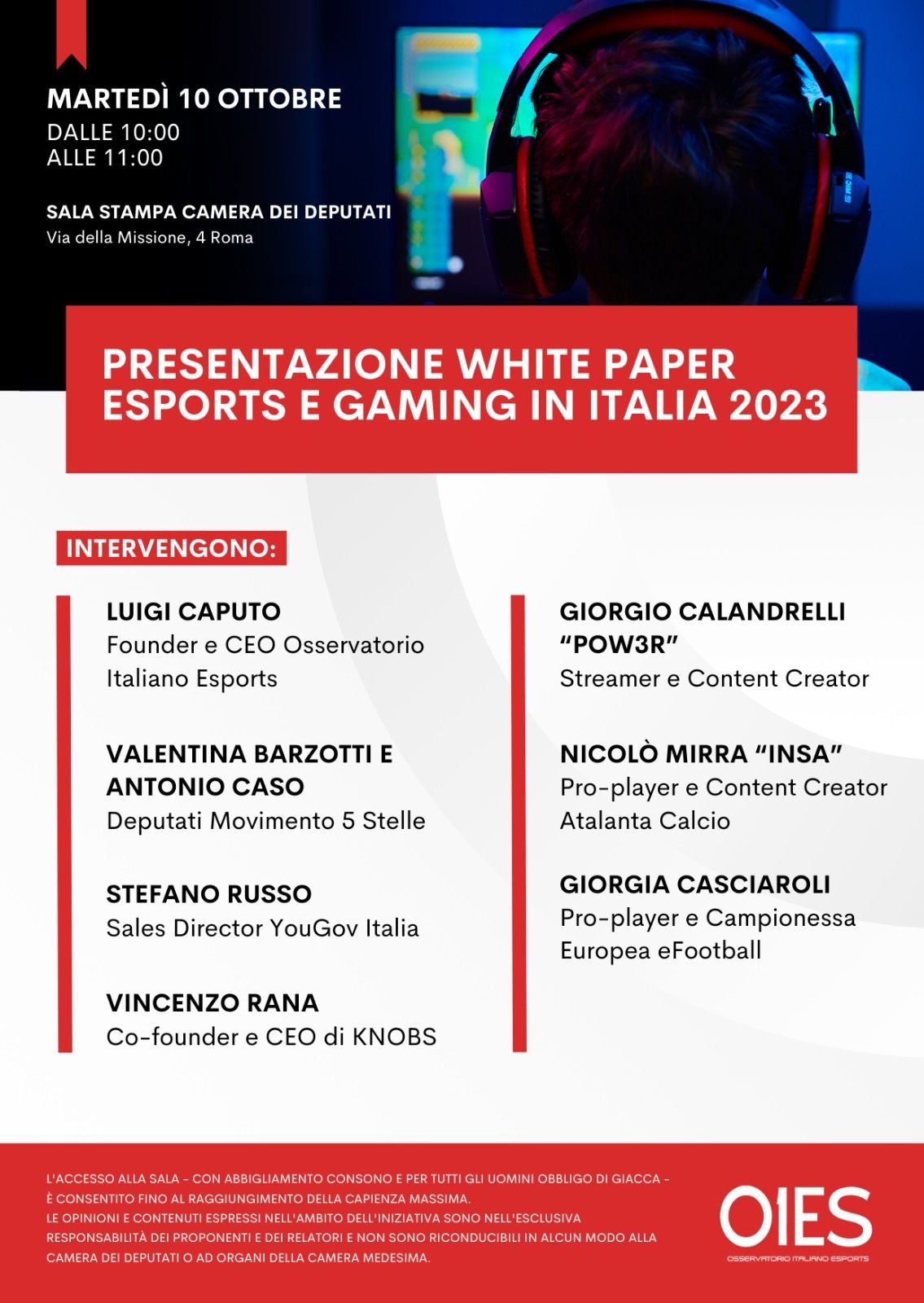 More information about "Gaming ed Esports in Italia: Osservatorio Italiano Esports presenta in Parlamento il primo White Paper sul settore"