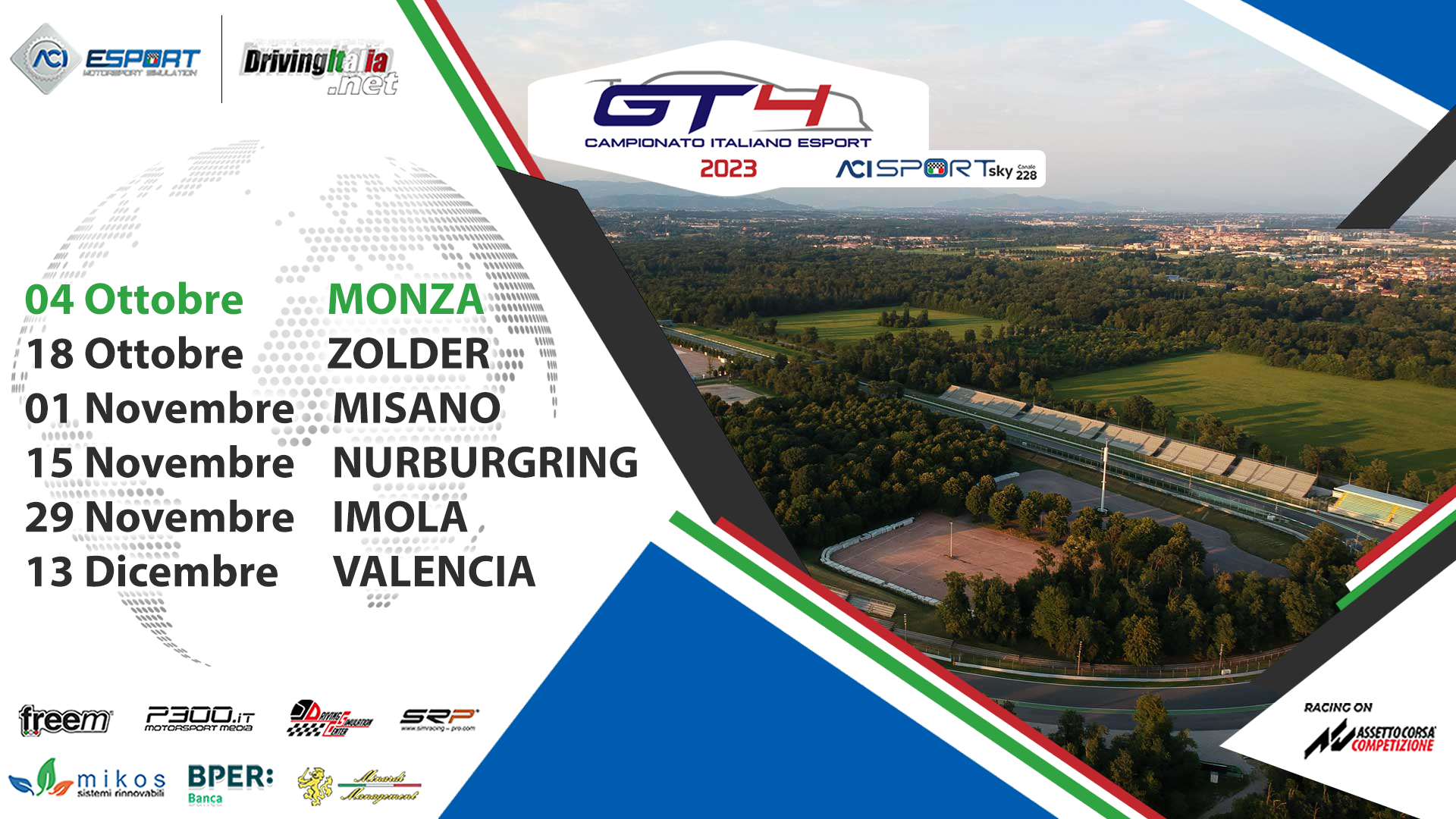 More information about "Campionato Italiano GT4 Sprint ACI Esport 2023: STASERA in diretta il round 1 a MONZA"