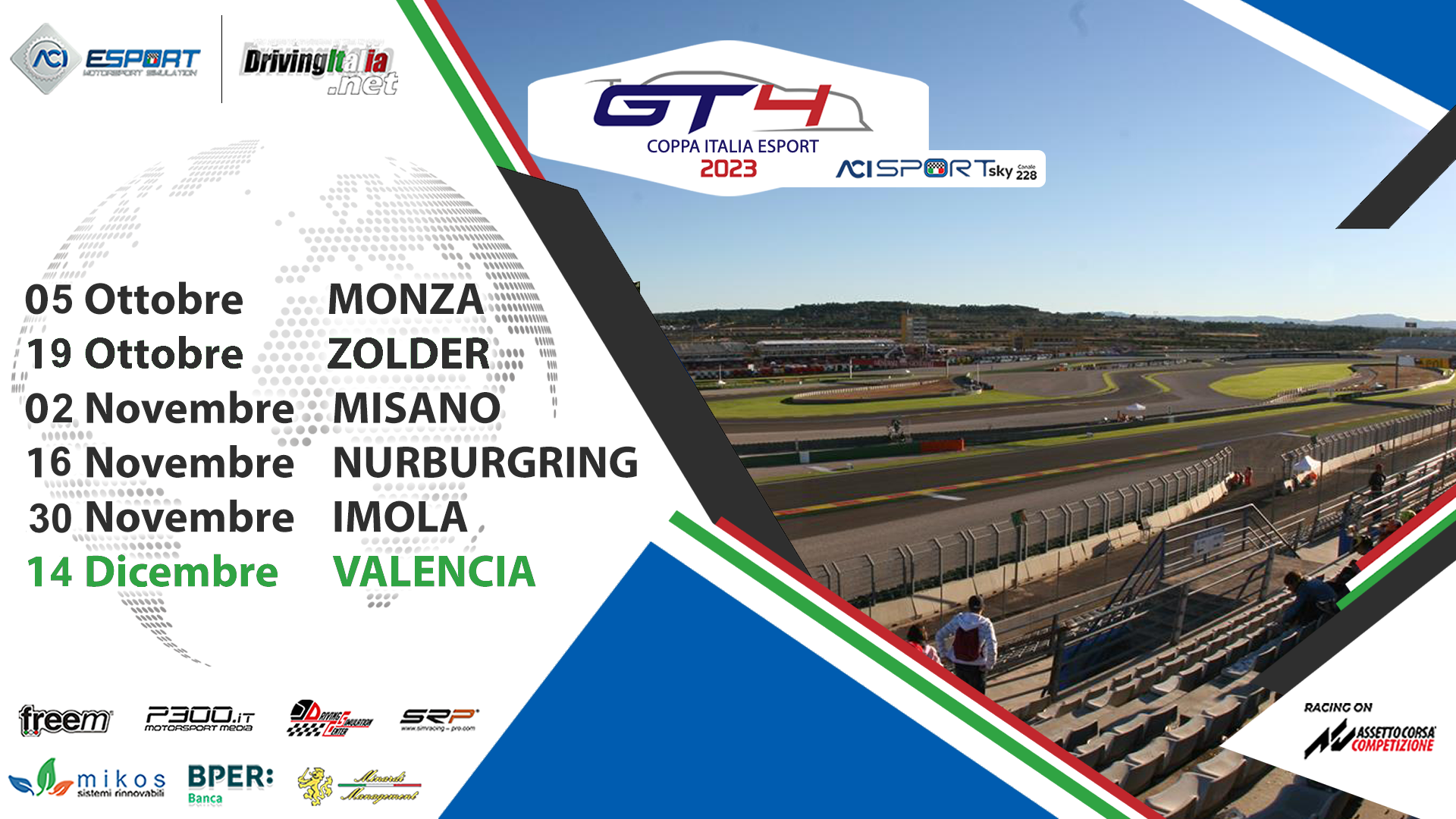 More information about "Coppa Italia GT4 Sprint ACI Esport: stasera (giovedi 14) ultimo round a Valencia"
