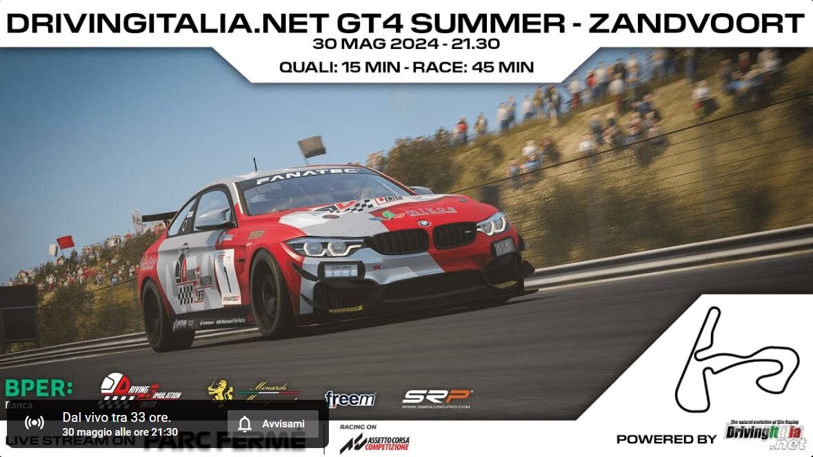 More information about "AC Competizione: campionato GT4 4FUN, stasera (giovedi 30) gara in diretta!"