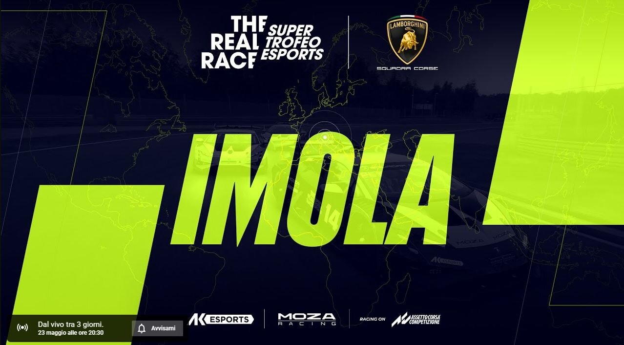 More information about "The Real Race Super Trofeo Esports 2024 - Round 1 Imola [Live 23 maggio ore 20,30]"